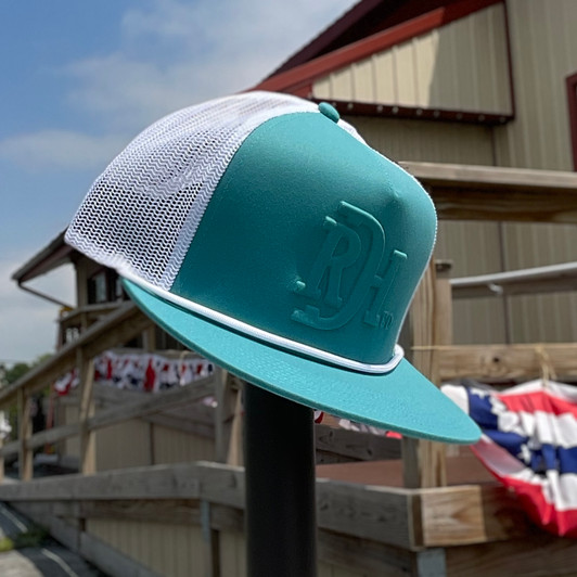 Red Dirt Hat Co Teal & White Brand Hat