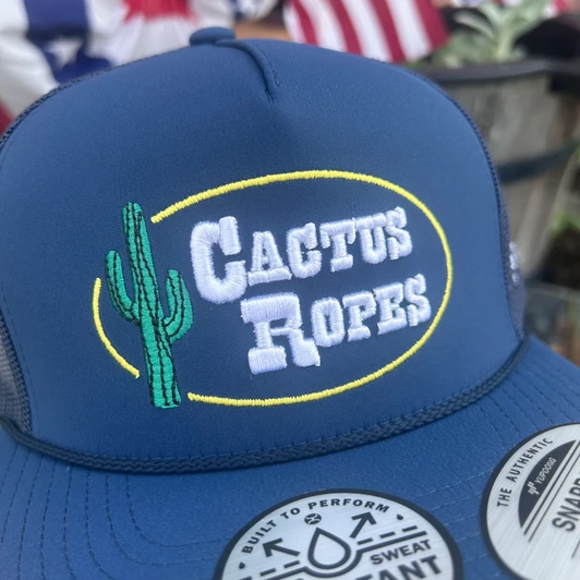 Hooey Cactus Ropes Navy and White Trucker Hat CR115