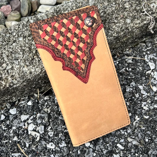 Hooey Whip Red, Brown, and Tan Rodeo Wallet HW037­TNBR