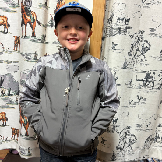 Hooey Youth Charcoal /Aztec Soft Shell Jacket