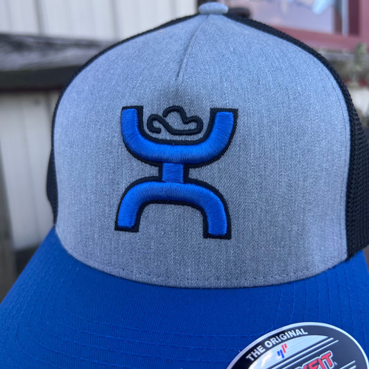 Hooey "Coach" Blue And Black Flexfit Hat 2013BLBK