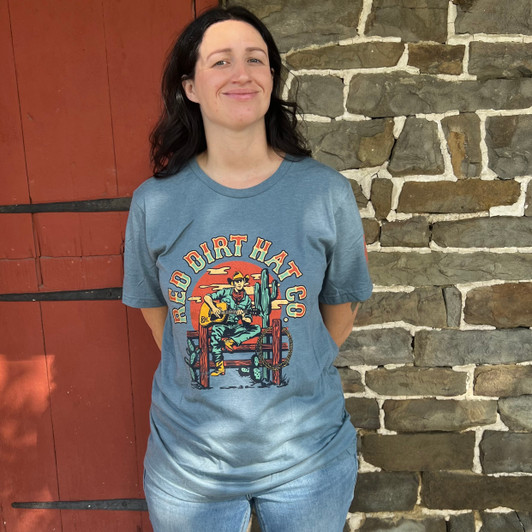 Red Dirt Hat Co. Navy Singing Cowboy Graphic Tee
