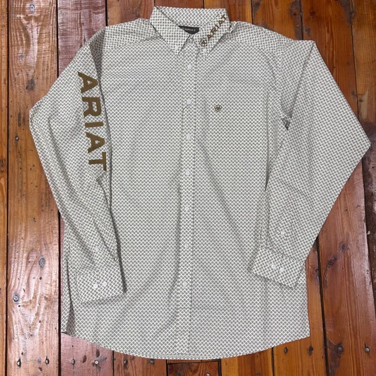 Ariat Men's Light Brown Team Pierce Classic Fit Shirt 10062251