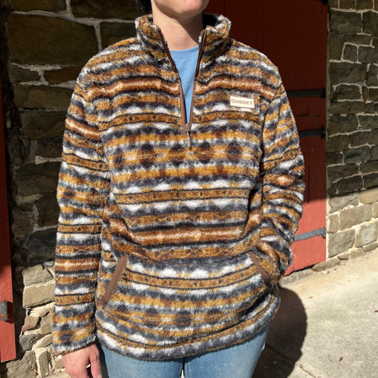 Hooey Men's Tan Aztec Fleece Pullover HFP025TNAZ