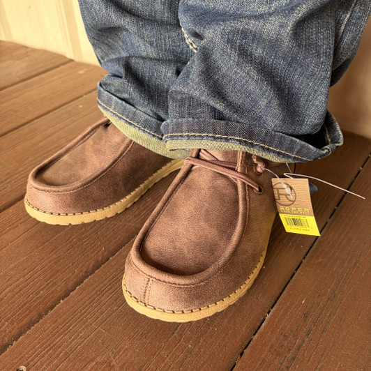 Roper Little Kid's Vintage Brown Faux Leather Hang Loose Shoes 09-018-0191-3693-BR