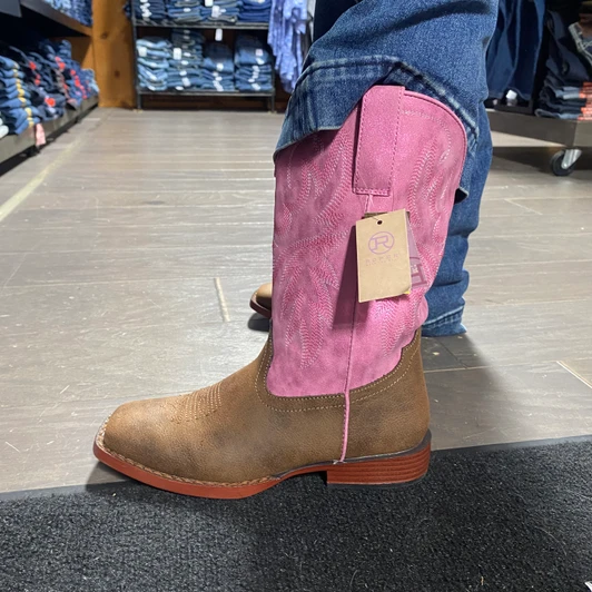 Roper Little Kid's Gretchen Pink Faux Leather Boot 09-018-0191-3692-PI