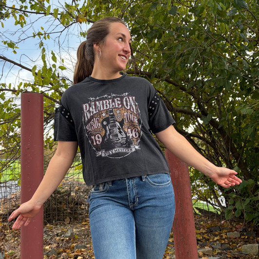 Rock & Roll Ladies Music Tour Grommet Tee BW21T07340