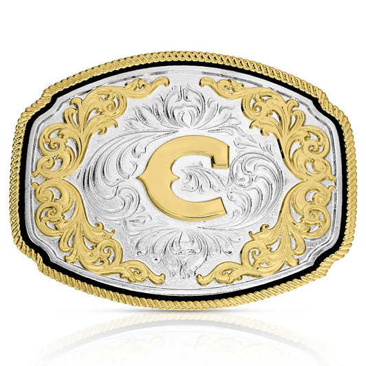 Montana Silversmiths Western Initial Buckle - Letter C