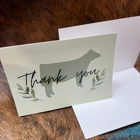 Heifer Thank You Card - Green