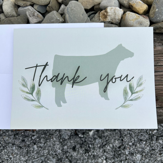 Heifer Thank You Card - Green