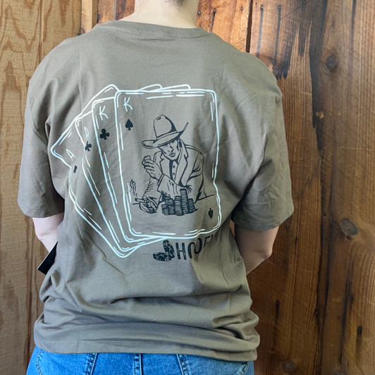 Hooey Mens Gambler Shitake Brown Graphic Tee HT1912BR