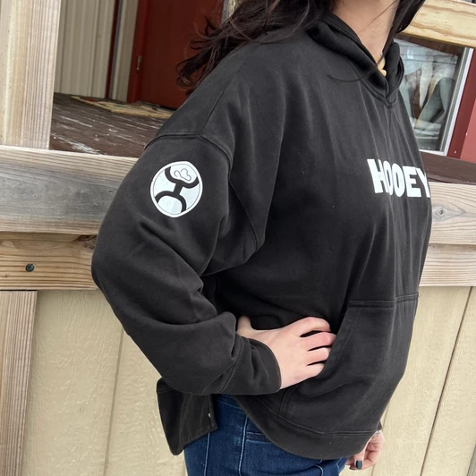 Hooey Women's Black Roomy Hoodie