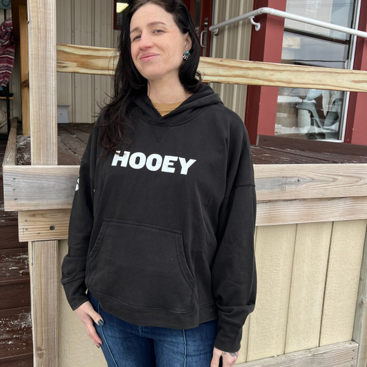 Hooey Women's Black Roomy Hoodie