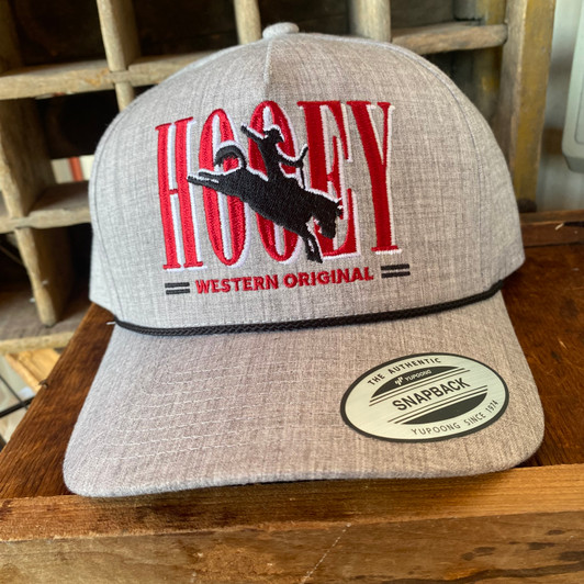 Hooey "Wild Ride" Grey Embroidered Hat