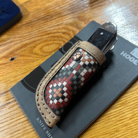 Hooey Takoda Hooey Beaded Aztec Embossed Leather Knife Sheath
