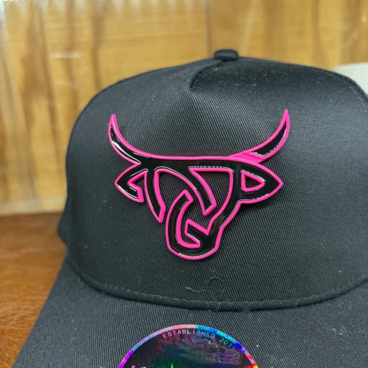 Lost Calf Metal Rosy Black A-Frame Hat LC-MRBA