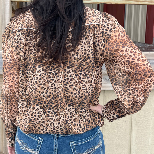 2 Fly Leopard Western Wild Snap Shirt