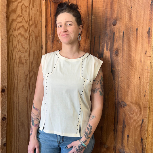 Panhandle Slim Ladies Natural Studded Jersey Tank LW21T08438