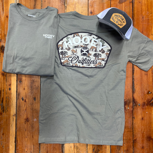 Hooey Men's Olive Outfitters Tee