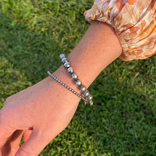 3MM Sterling Silver Pearl Bracelet