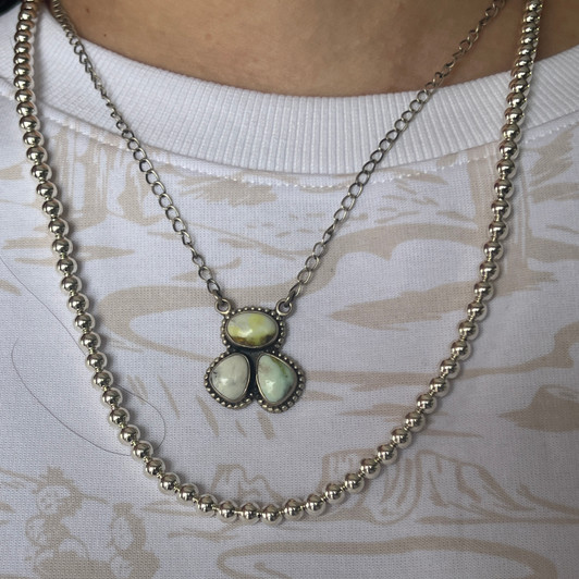 Paloma Turquoise Triple Stone Necklace