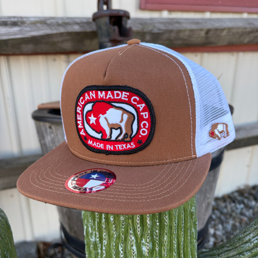 Hooey American Made Buffalo Tan Trucker Hat 9771T-TNWH