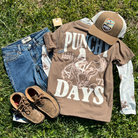 Hooey Youth Punchy Days Rodeo Tee PT2602BR-Y