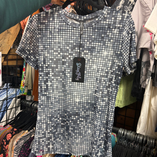 2 Fly Co Women's Dolly Disco Mesh Tee