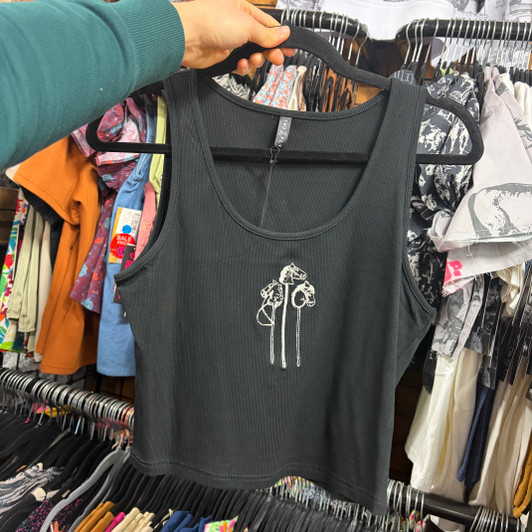 Size 3XL 2 Fly Co Midnight Lasso The Comfy Cropped Tank Top