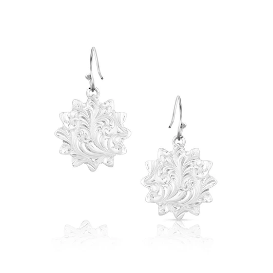 Montana Silversmiths Flower Rowel Earrings ER6416