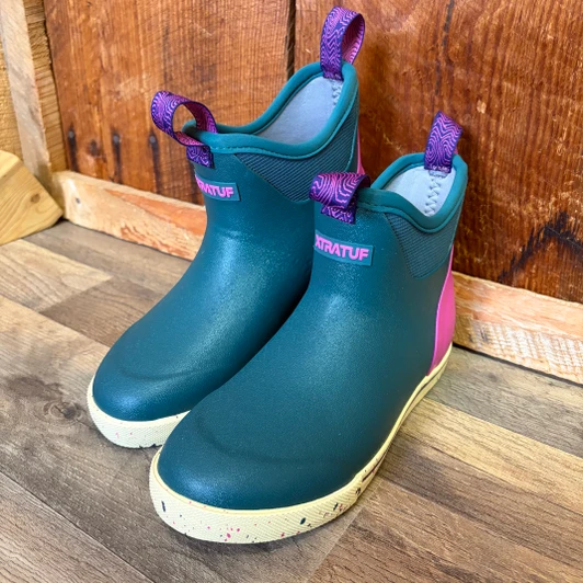 XtraTuf Women's Transformative Teal Camp Ankle Deck Boot XWADBC30