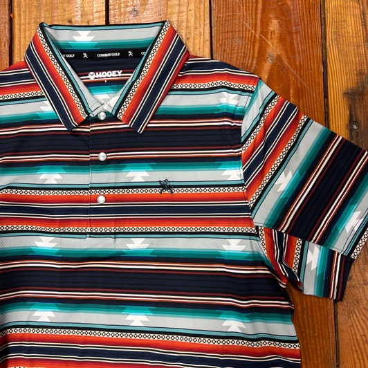 Hooey Men's "The Drive" Serape Aztec Polo HP2602AZBK