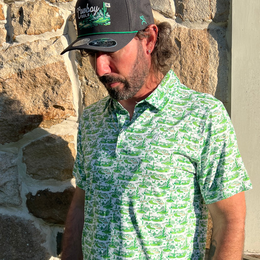Hooey Men's "Weekender" Green Golf Polo