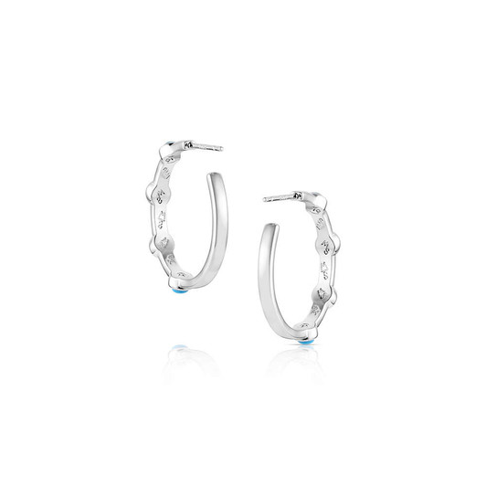 Montana Silversmiths Gentle Rain Turquoise Hoop Earrings ER6546