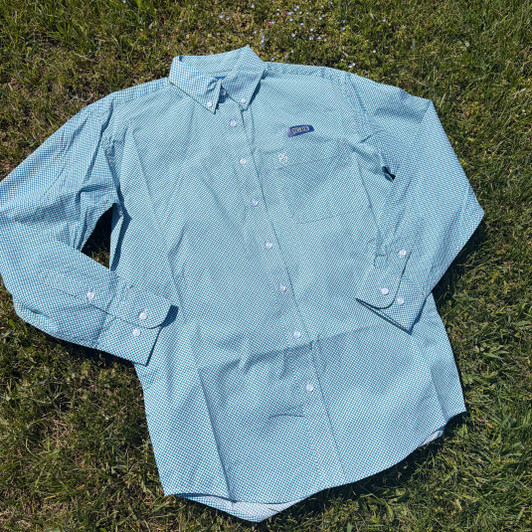 Panhandle Men's Turquoise Long Sleeve Button Shirt SMB2S08964