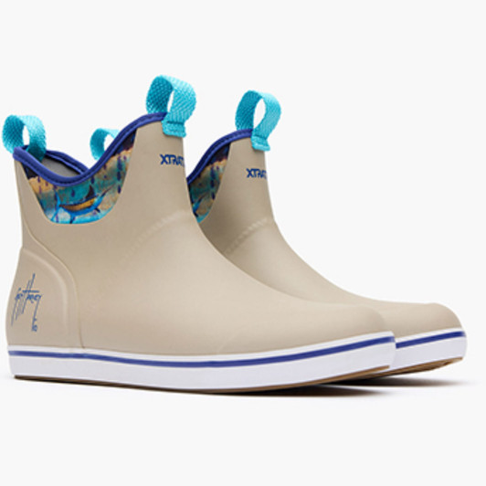 XtraTuf Men's Taupe Guy Harvey Ankle Deck Boot XMABGH90