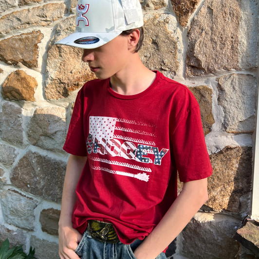 Hooey Men's Red Flag Logo Graphic Tee HT2670RD