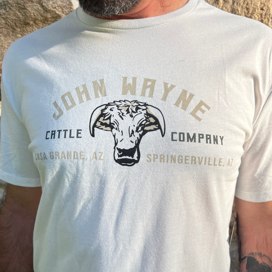 Hooey Men's Cream John Wayne Cattle Graphic Tee HT2663CR