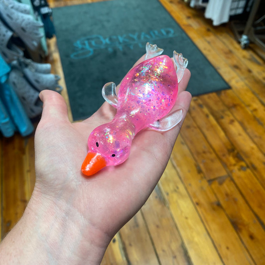 Pink Glitter Duck Squishy