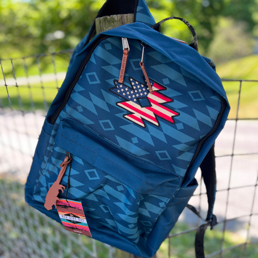 Red Dirt Hat Co Blue Aztec Back Pack 2610279566