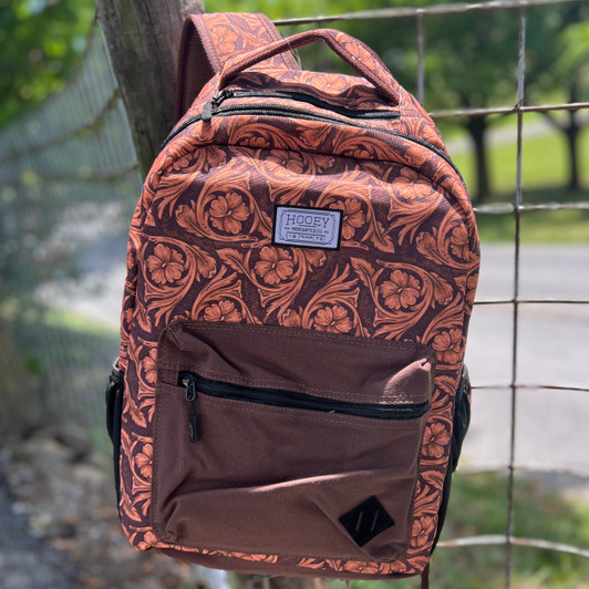 Hooey Recess Brown Floral Tooling Backpack BP2601BRPR