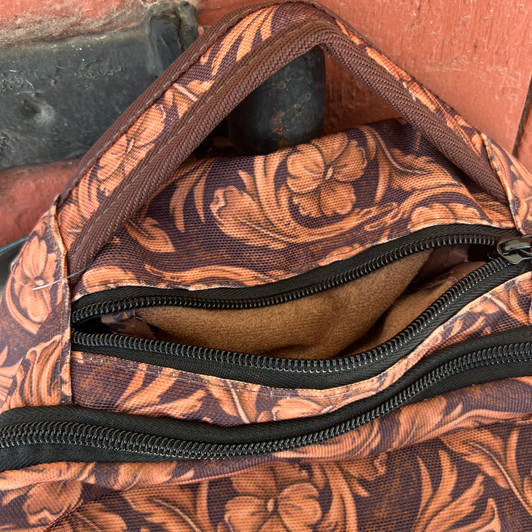 Hooey Recess Brown Floral Tooling Backpack BP2601BRPR