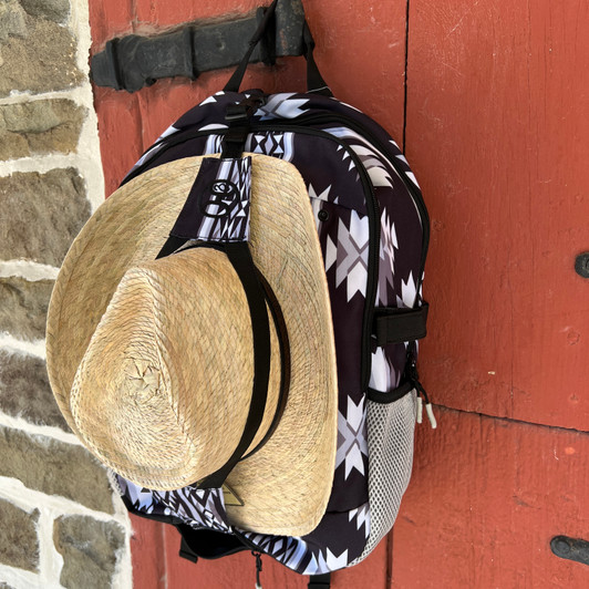 Hooey Rockstar Black and Grey Aztec Backpack BP2602AZBK