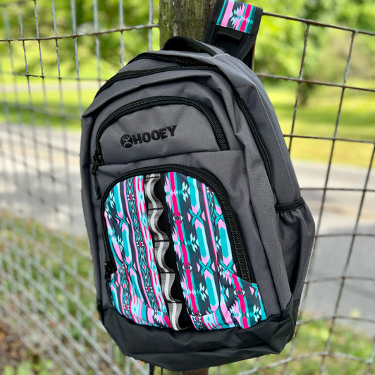 Hooey Ox Charcoal And Aztec Backpack BP2603CHAZ