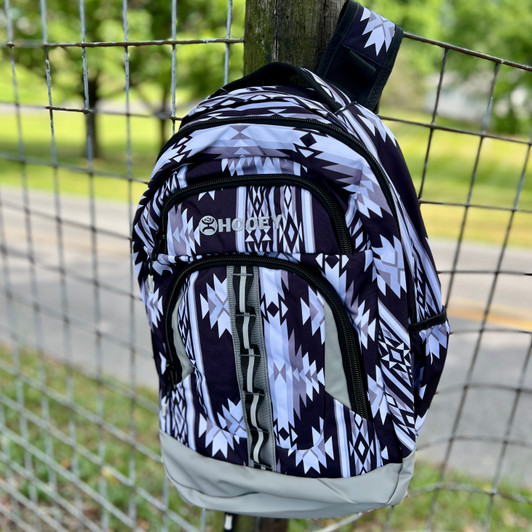 Hooey Ox Black and Grey Aztec Backpack BP2603AZBK