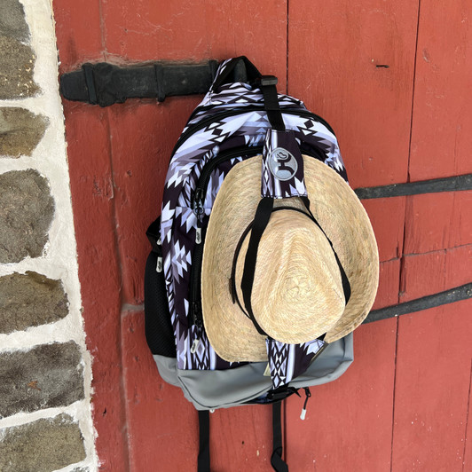 Hooey Ox Black and Grey Aztec Backpack BP2603AZBK