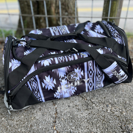 Hooey Competitor Black and White Aztec Duffle Bag DB2601AZBK