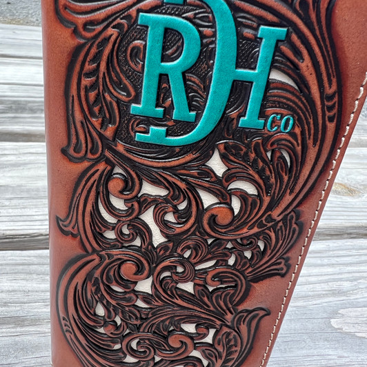 Red Dirt Hat Co Tooled Rodeo Wallet with Ivory Inlay 23111876W3