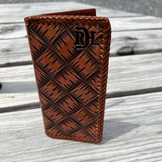 Red Dirt Hat Co Basketweave Laced Edge Rodeo Wallet 23225876W7