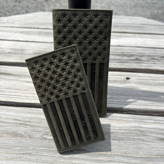 Justin Junior Graphite Leather American Flag Rodeo Wallet
